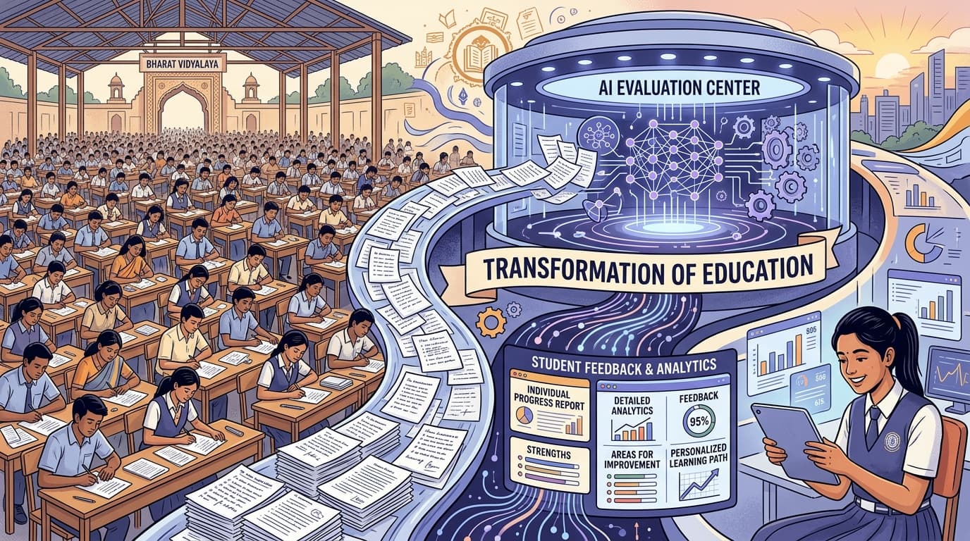 Transforming large-scale examination halls with AI-powered evaluation and personalized student feedback